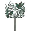 Courtyard Landscape Ornament Metal Bird Garden Stake, Weather Resistant Iron Yard Art Ornament, Decorative Stake Retro Patina Finish Sign for Outdoor