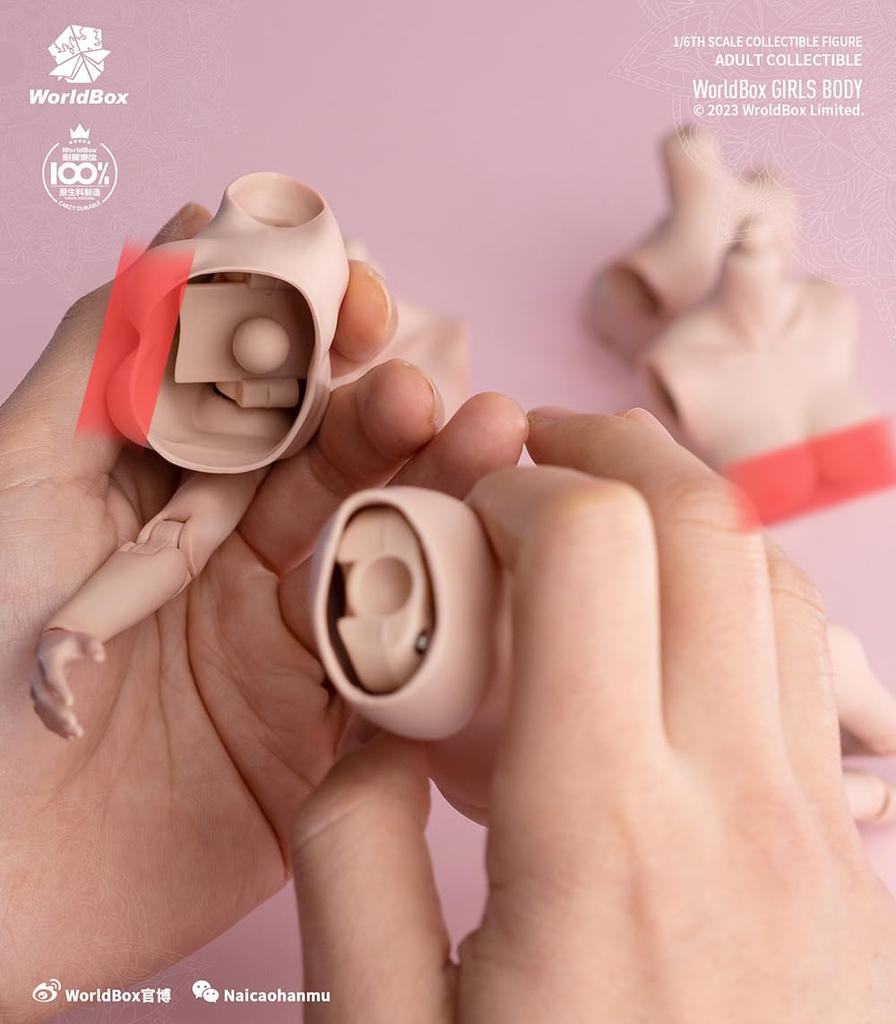 Toys Hobbies Scale Action Figures for Worldbox AT202 and AT203 Pale Skin Female Large Bust Parts Not & [TOYBARJAPAN] 1/6 AT201, E-Cup (Body Included)