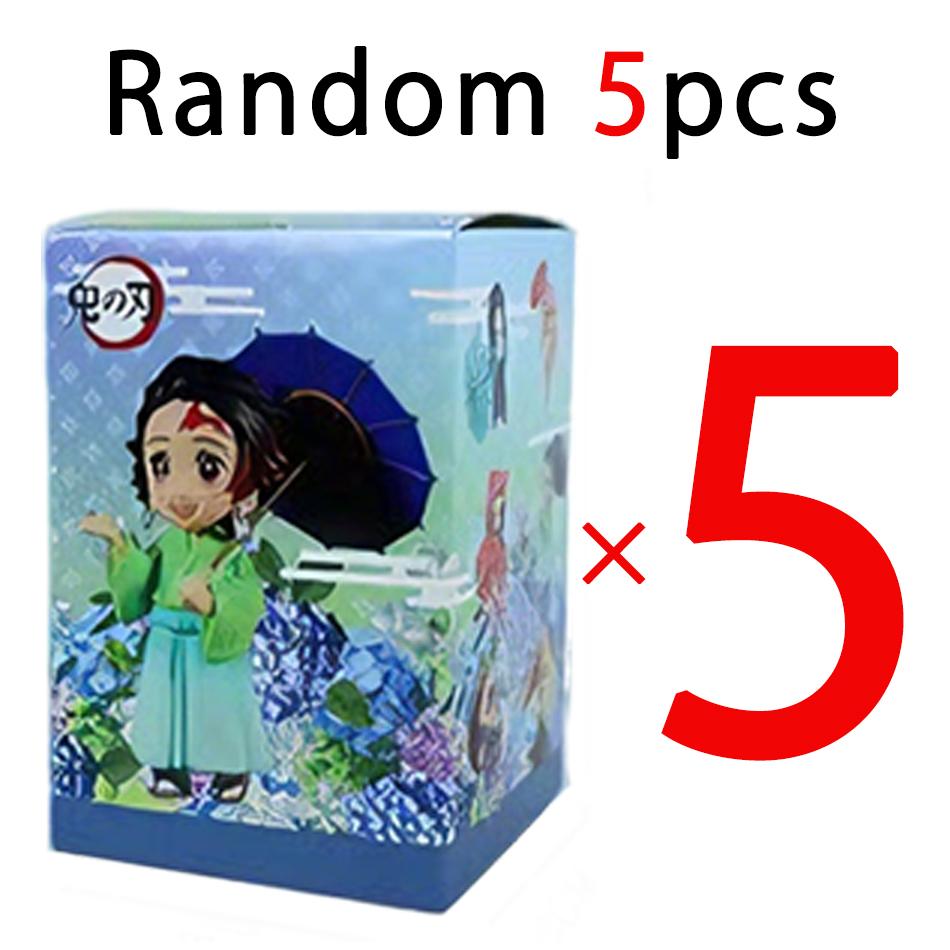 In Stock 12cm Kawaii Demon Slayer Plum Rain Series with Box Handmade Model No Yaiba Kamado Nezuko Action Figure Ornament Gift