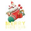Christmas Snowman Socks New Year's Day Glass Door Window Decoration Shopping Mall Store Layout Static Wall Stickers