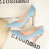 Fashion Women's High Heels Luxury Crystal Bridal Shoes Silk Dress Pumps Sexy Pointe Toe High Heels Fashion Wedding Shoes for Women Pumps