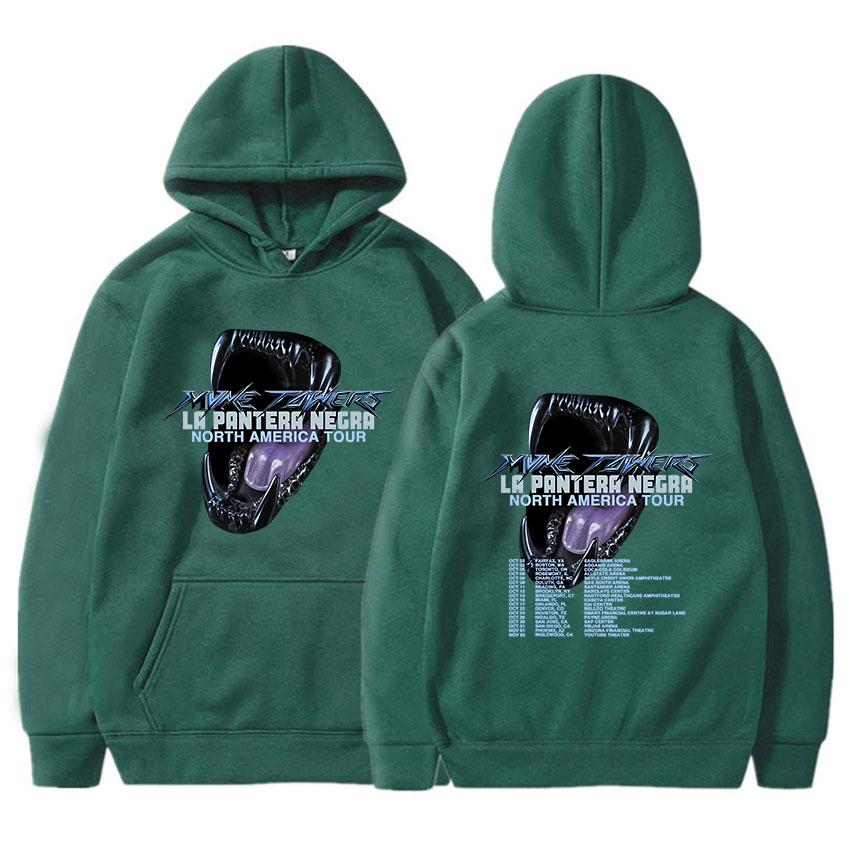 La Pantera Negra Tour Hoodies Myke Towers Rapper Printing Sweatshirts Hip Hop Streetwear Winter Fall Fleece Men Pullovers