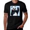 The Dancing Panda With A Rose In The Mouth Tshirt Simple Casual Short Sleeve Cotton Tshirt