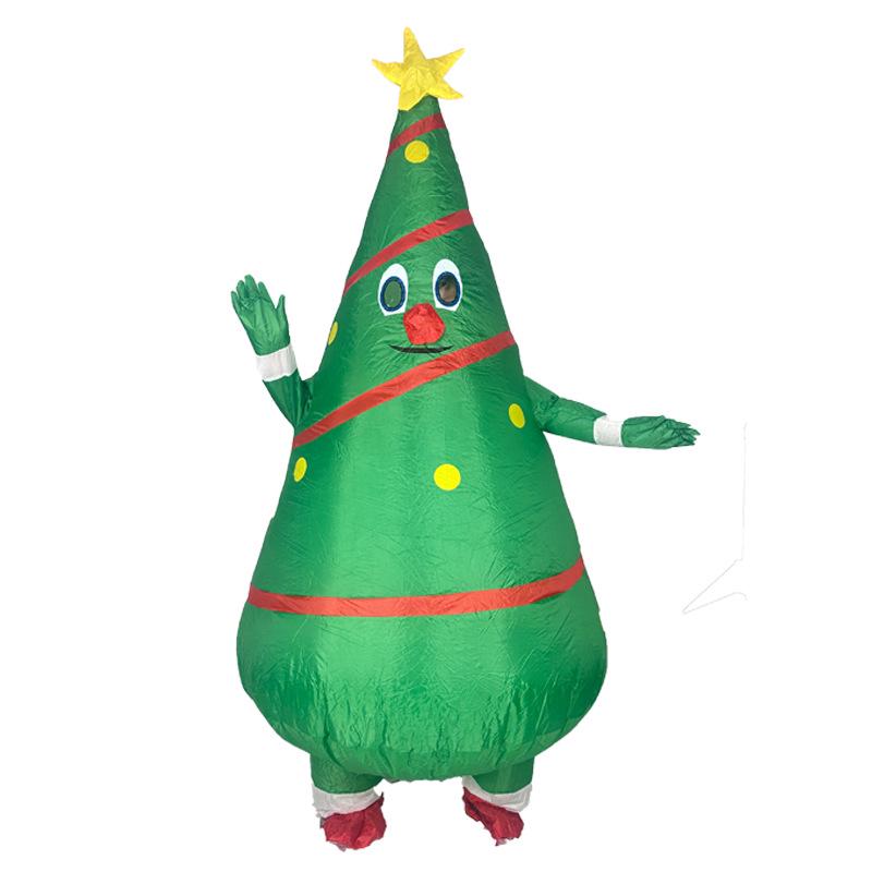 Reindeer & Gingerbread Man Inflatable Santa Costume for Christmas Party Stage Props