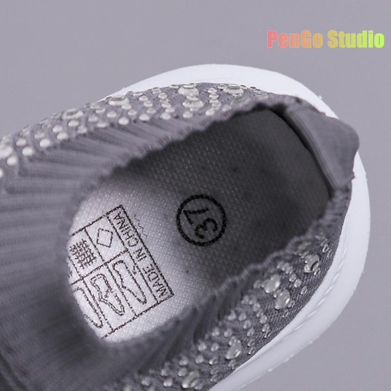 9 Colors Rimocy Shining Crystal Flats Women Spring Breathable Knit Platform Sneakers Woman Comfortable Soft Bottom Non -Slip Sports Shoes