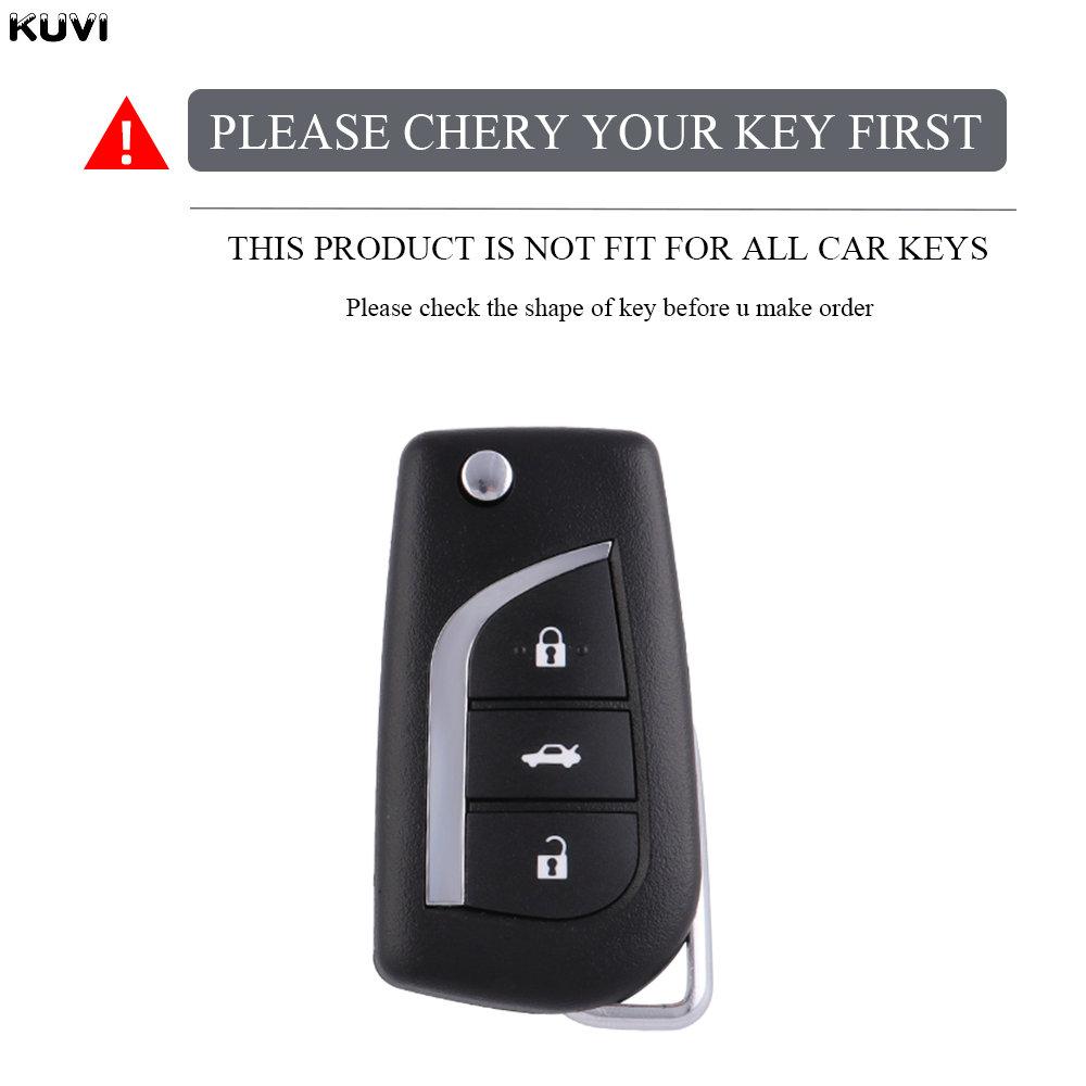 3 Button Soft Tpu Car Flip Key Cover Case Auto Shell Holder Protector Fob For Toyota Aygo Yaris Highlander Camry Rav4 Keychain