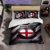 England Football Pattern 3 Pieces Bedding Set Soft Microfiber Duvet Cover with Pillow Cases for Bedroom