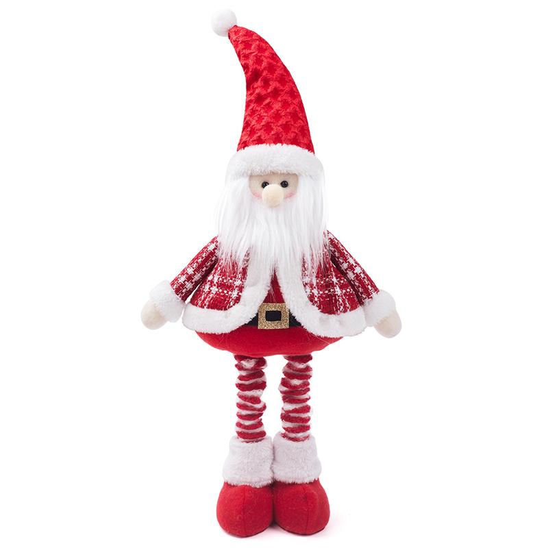 Retractable Festive Ornaments Santa Deer Snowman Polyester Sculpture Space Saving Tabletop Holiday Display