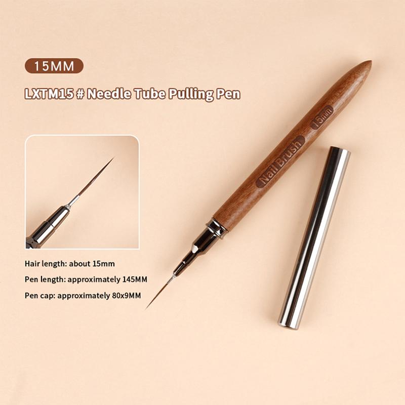 1Pcs/Set Wood Handle Art Liner Diy Painting Brush Drawing Lines Stripe Flower Painting Pen Nail Liner Brush Set With 5Size