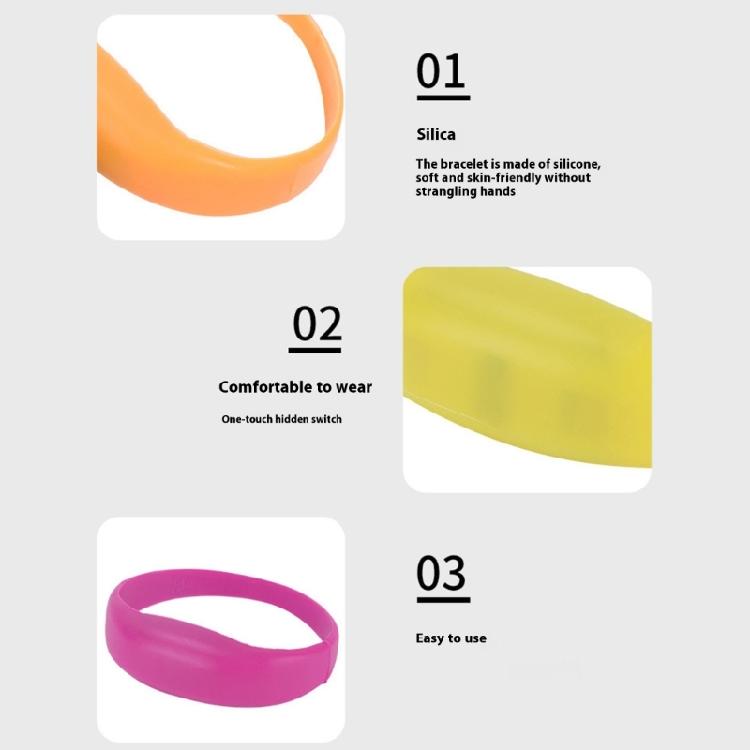 Set of 8 Flashing LED Bracelets Wristbands for Christmas Birthday Lighted LED Bracelets for Sport Outdoor Running