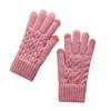 Fashion Style Thick Warm Women's Knitted Gloves Windproof Touch Screen Outdoor Gloves Keep Warm Plush Cold-proof Gloves Gifts