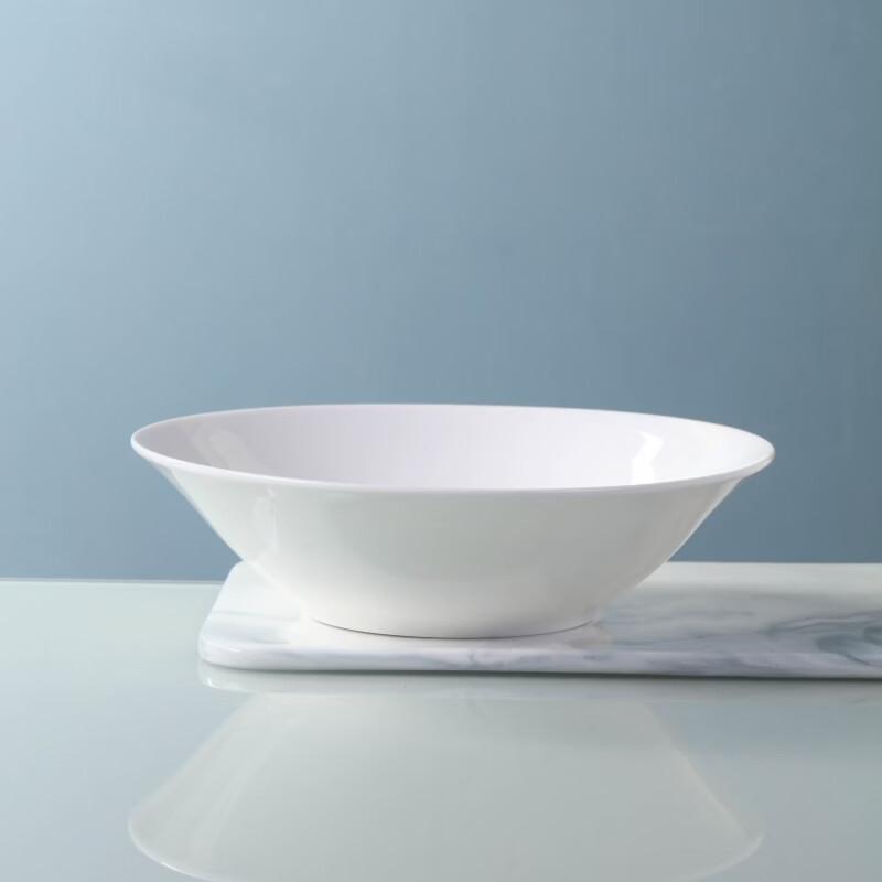 9-inch Pure White Jingdezhen Ceramic Soup Bowl