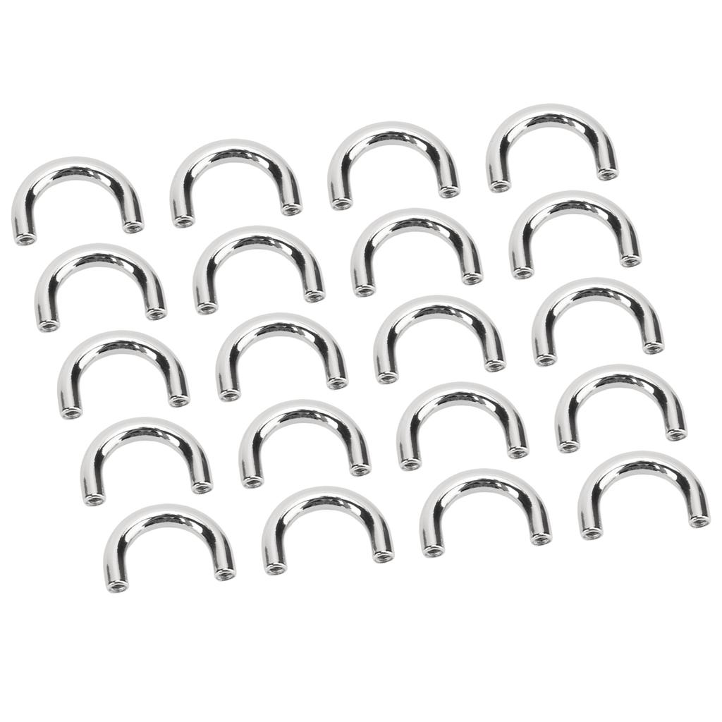 20 Set Metal Connector Buckles for Bag Arch U Shape Ring Buckle Connector with Screws for Leather