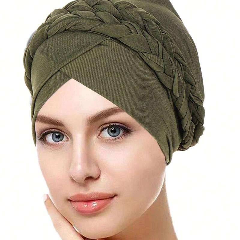Color Women's Multi-Purpose Headband,Two Strands Of Mulberry Silk Single-Color Braid Headscarf,Suitable For All Seasons