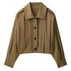 Ladies' Fashionable Short Sleeved Button Up Jacket Jacket