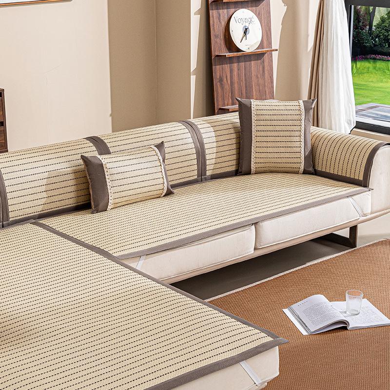 Cold Rattan Cushion Sofa Cushion In Summer  New Non-Slip Thickened Sofa Mat Sofa Cushion Cover Cross-Border