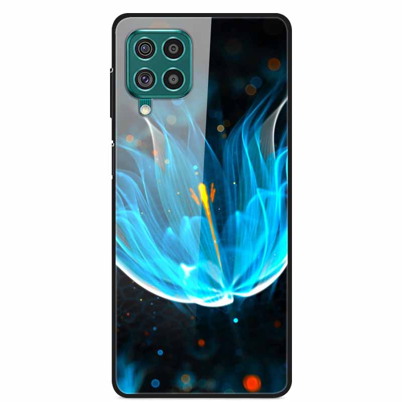 For Samsung M32 Case Tempered Glass Hard Back Cover Case For Samsung Galaxy A12 A22 M32 Phone Case Cover M 32 A 22 Funda Coque