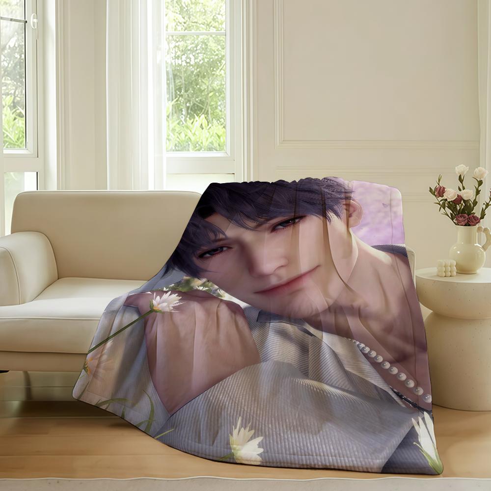 

Love and Deepspace Rafayel Blanket For Sofa Office Bed Plane Travel Sleep Read Relax Camping Soft And Warm 75x90cm