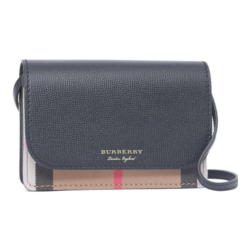 [Nouvelle Édition Sac WOC à Ceinture] Burberry Sac Bandoulière Classique Vintage à Carreaux Mélange Coton-Cuir Style Féminin Régulier Noir