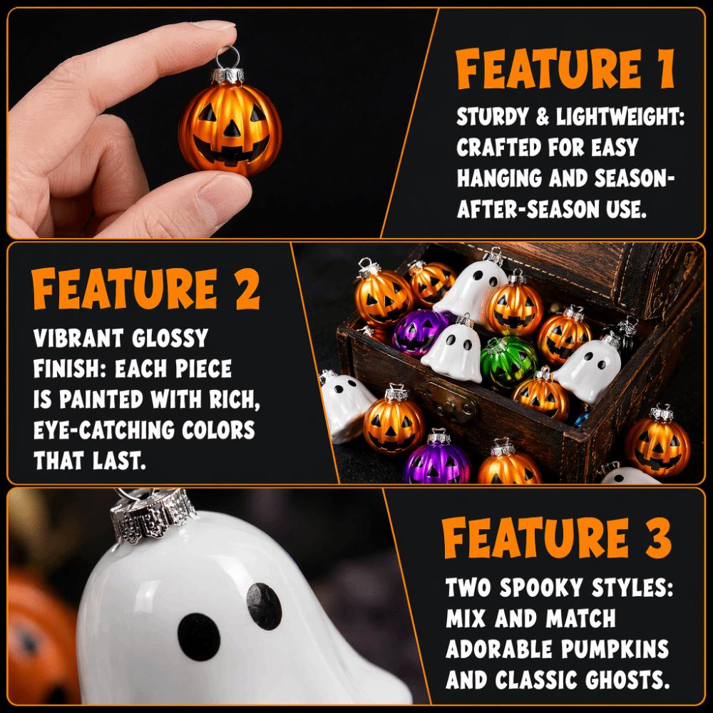 12PCS/20PCS Matte Colored Pumpkin Ornaments Lightweight Holiday Decoration Tree Window