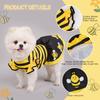Dog Dress Cute Bee, Pet Bee Costumes, Yellow Cartoon Bumble Bee Stripes Dog Kitten Cat Puppy Pet Apparel for Party Halloween