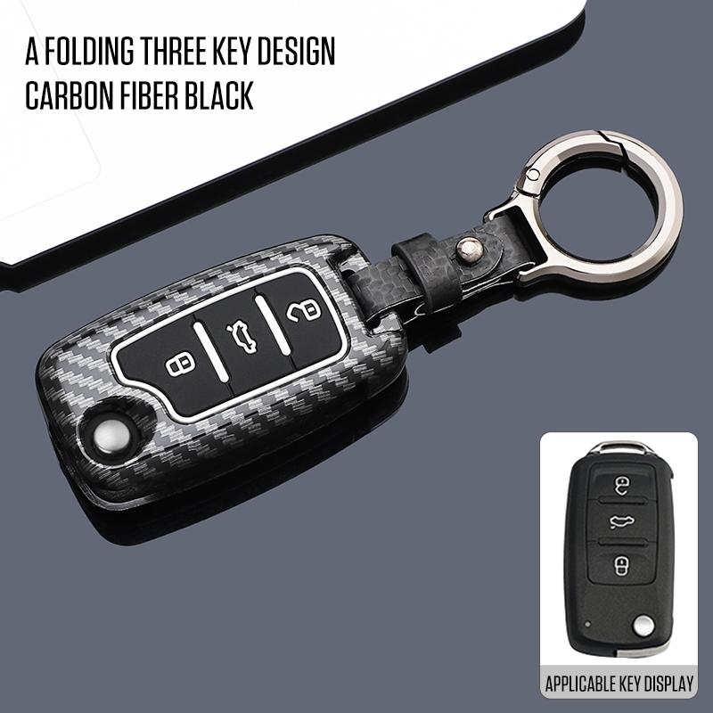 Interior Mouldings Key Case Bag Car KeyChain Metal Key Shell For Volkswagen VW Polo Tiguan Golf 4 5 Jetta Beetle Scirocco Passat