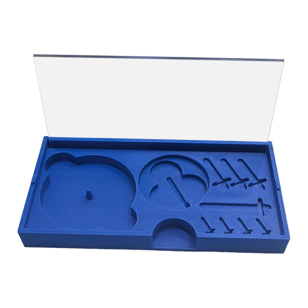 Storage Box for Watch Parts with Transparent Lid, Tray Dials, Storing Watchmaker's