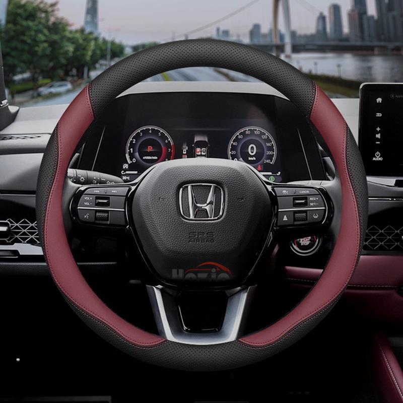 Leather Car Steering Wheel Cover for Honda HRV CRV Civic Pilot City ZRV Freed Passport Interior Accessories 2025 2026