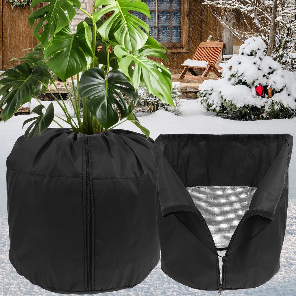 2Pcs Flower Pot Thermal Covers Winter Outdoor Plant Protection Bag Oxford Fabric Garden Trees Anti-Frost Cold Protection Cover