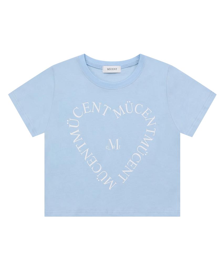 Mucent Heart Lettering Short Sleeve T-Shirt (5 Colors)