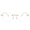 Women's Stylish Glitter Borderless Photochromic Glasses with Anti-Blue Light Slimming Lenses