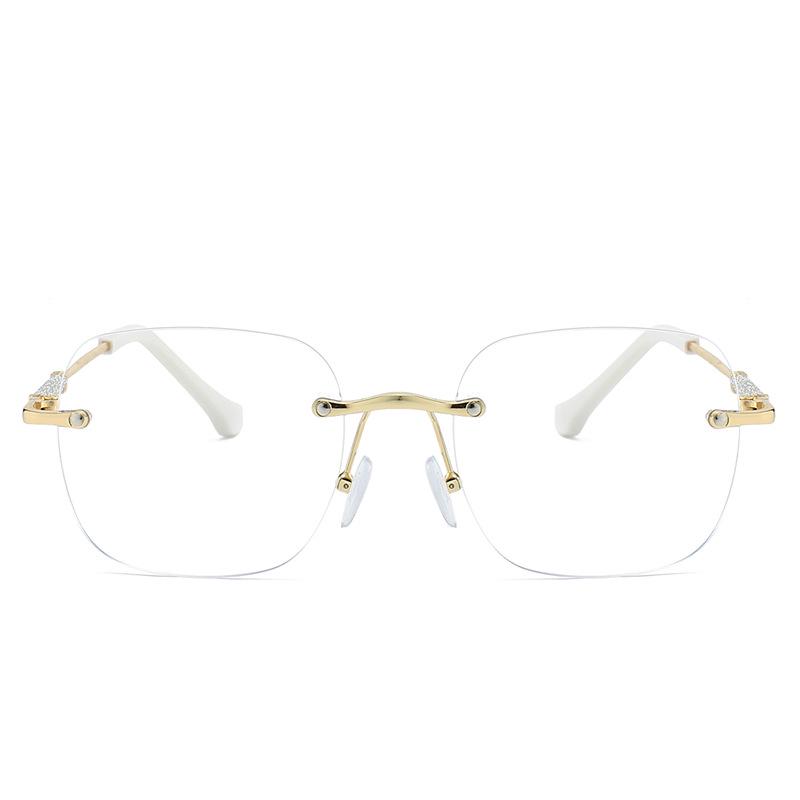 Women's Stylish Glitter Borderless Photochromic Glasses with Anti-Blue Light Slimming Lenses