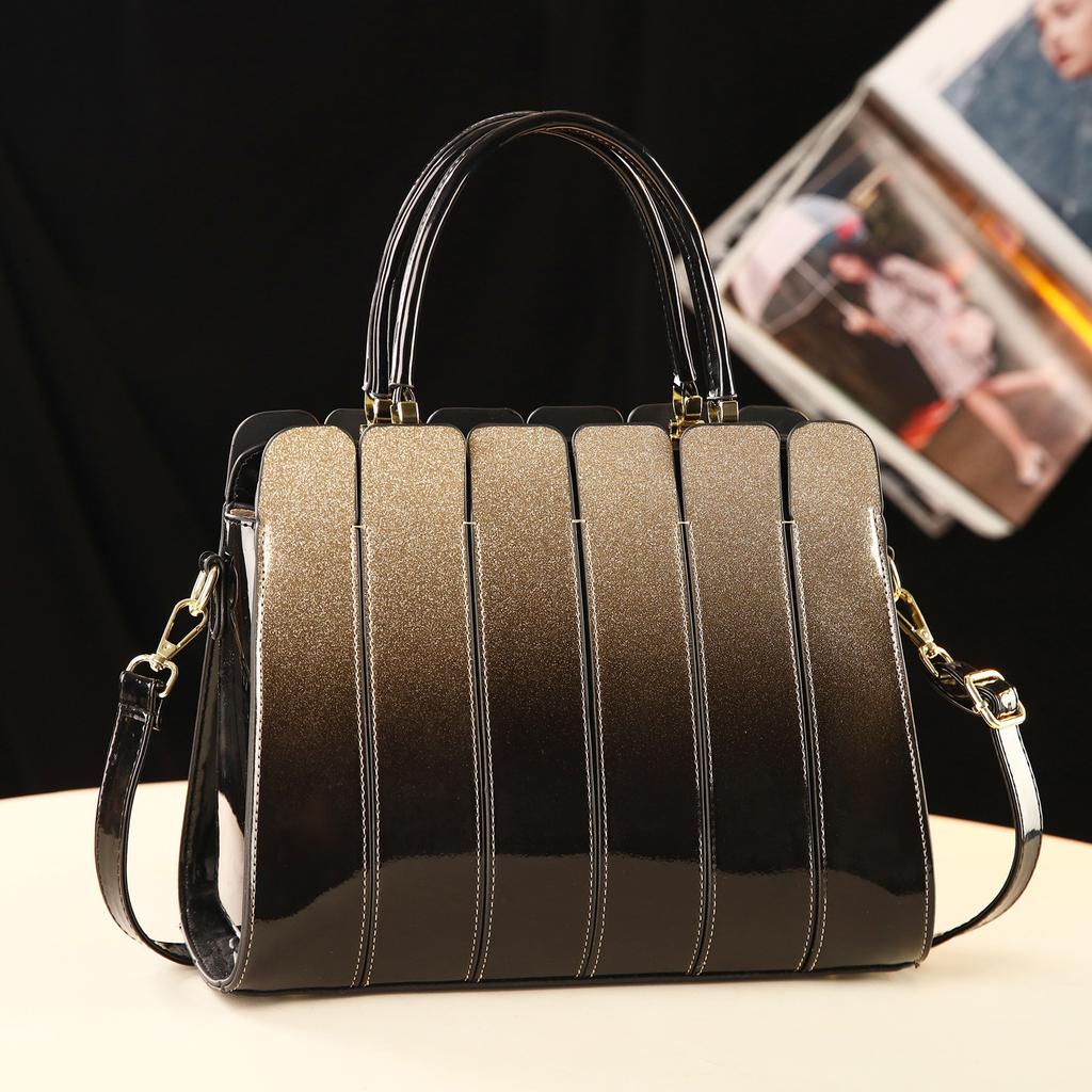 Nuova Borsa Donna Versatile in Pelle Laccata Monospalla a Tracolla Borsa a Mano in Pelle Lucida Moda