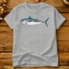 Atlantic Mackerel Handdrawn Fish Art T Shirt Beach Fashion Tshirts 100 Cotton Round Neck Oversized Tees Aesthetic Tshirt