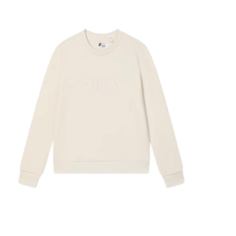 

New FILA Sweatshirt Women s Cloud White F11W518203F-WT 160/80A/S