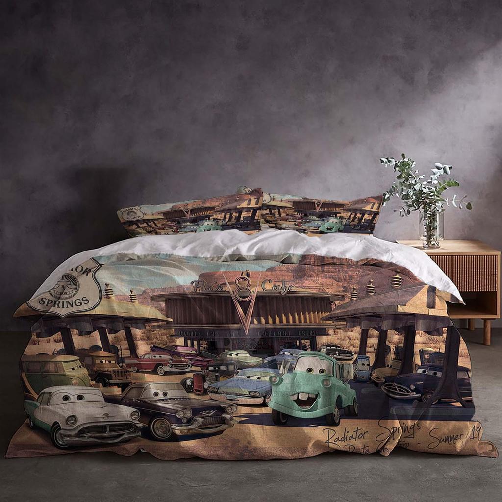 Gift Christmas Premium Cars Duvet Cover Set, Quilt cover Soft & Breathable,Wrinkle Resistant, Hidden Zipper and Corner Ties