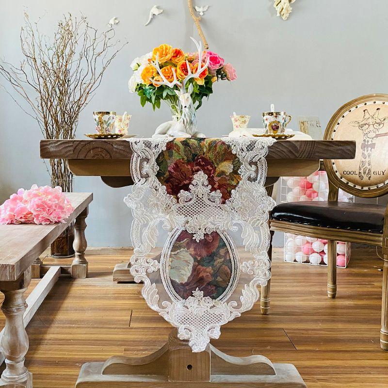 

Флаг на обеденный стол, Полотенце для накрывания бокового шкафа, Журнальный столик, Скатерть, Комод, ТВ-тумба, Длинный флаг на стол, Французский вышитый флаг на стол 35*120cm