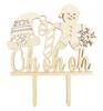 Cake Topper - Ohohoh - Christmas Wooden Decoration - 9 X 13 Cm - Elegant and Festive