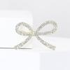 Fashion Alloy Rhinestone Bow Brooch Simple Temperament Women'S Clothing Corsage Jewelry Pin