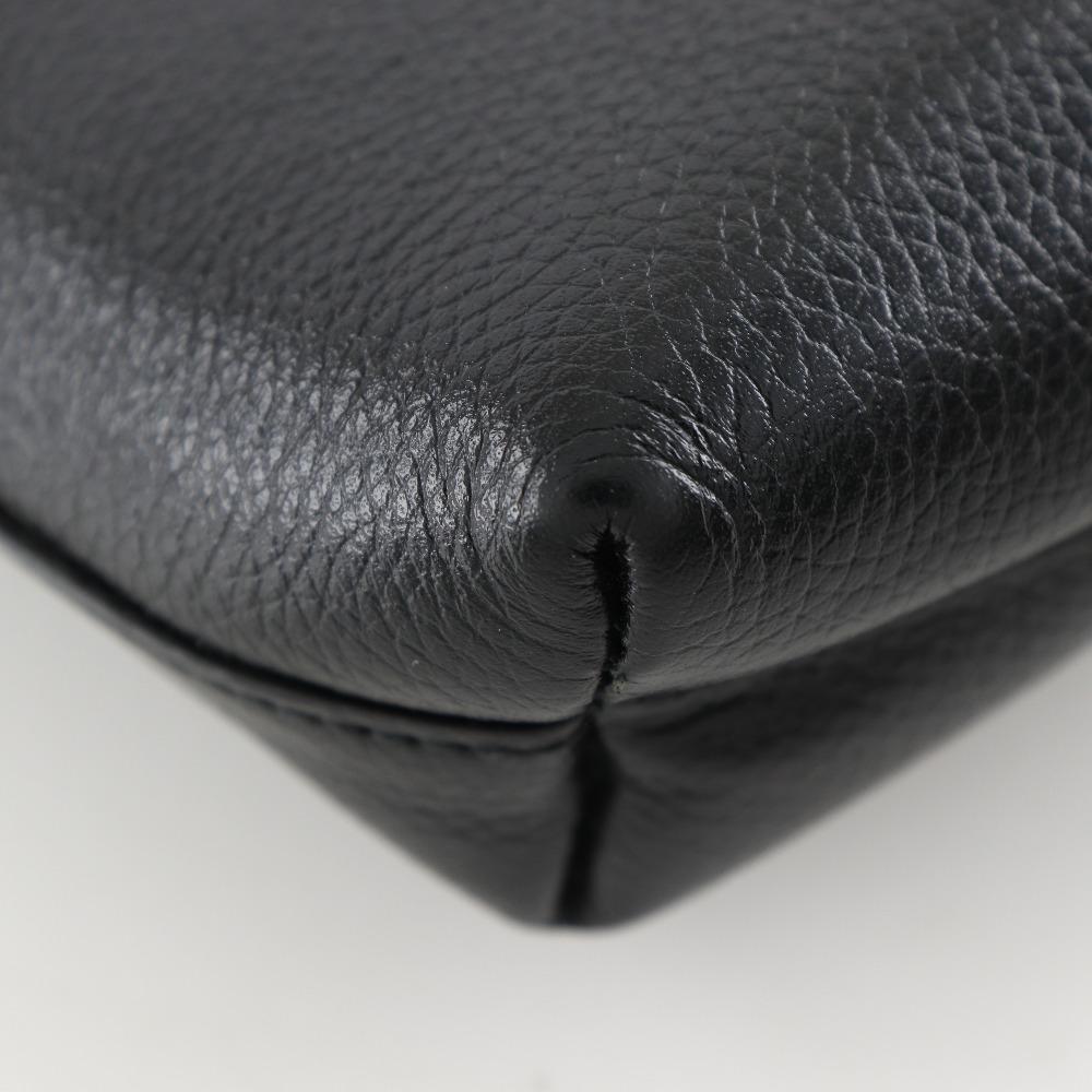 BALENCIAGA logo Clutch bag 593815 black leather unisex Used