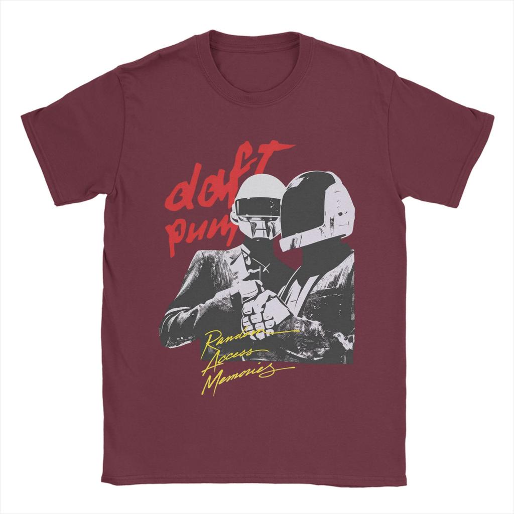 Daft Punk Electronic Band TShirt Men Hipster Cotton Tees Round Neck Short Sleeve T Shirts Summer Clothing