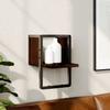 VidaXL Wall Shelf with Bar Brown Oak 20x25x30 Cm 836277