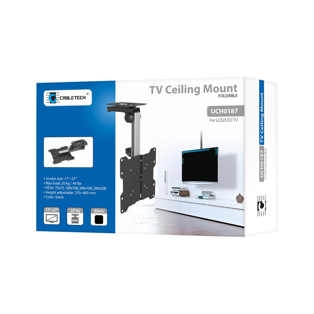 Cabletech 17"-37" TV Mount for Ceiling/slope Mounting