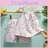 Summer Girl Floral Twopiece Outfit With Soft Polyester Fabric For Kids