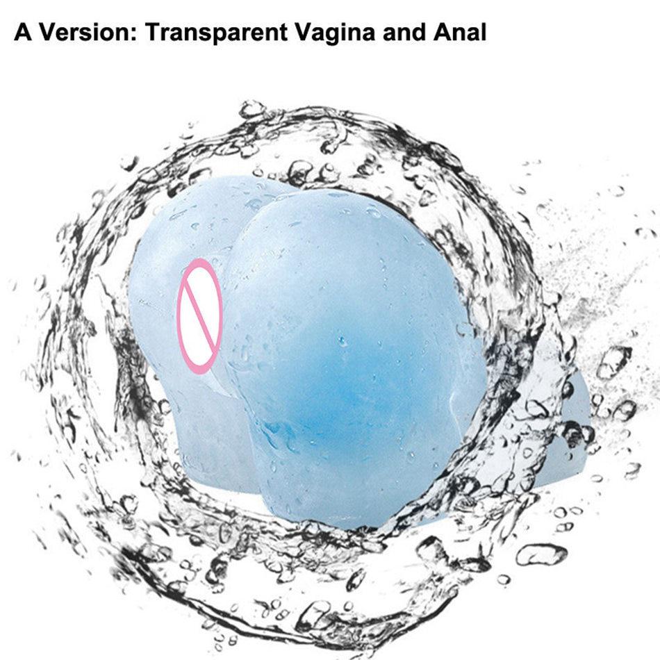 Male Masturbator Soft Transparent Sex Dolls 3D Realistic Anal and Vagina Pussy Cup Sex Toys for Men