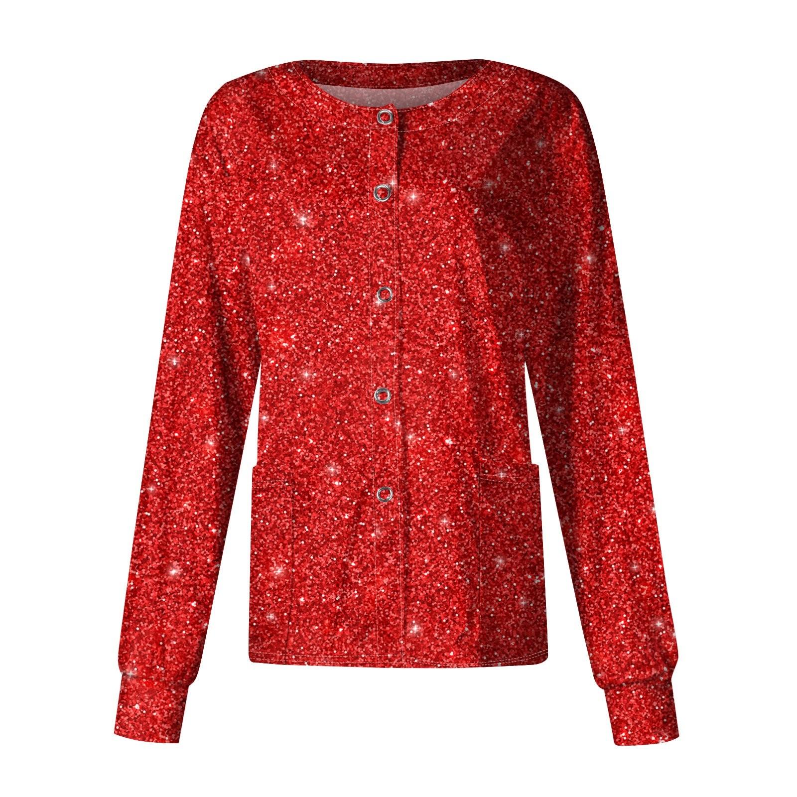 

Женский рабочий однобортный защитный комбинезон с длинным рукавом и напечатанным карманом, воротником-стойкой, кардиган, куртка, топ XL красный