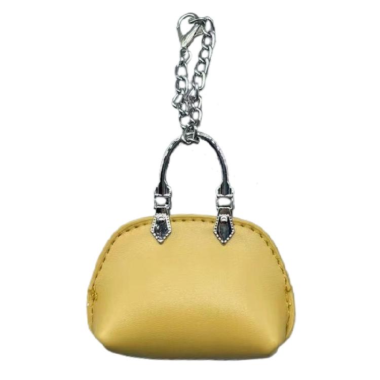 Small Keychain Bags Pendant Fashion PU Leather Keyring Decors for Women Bag Charm for Travel Sports and Daily Use