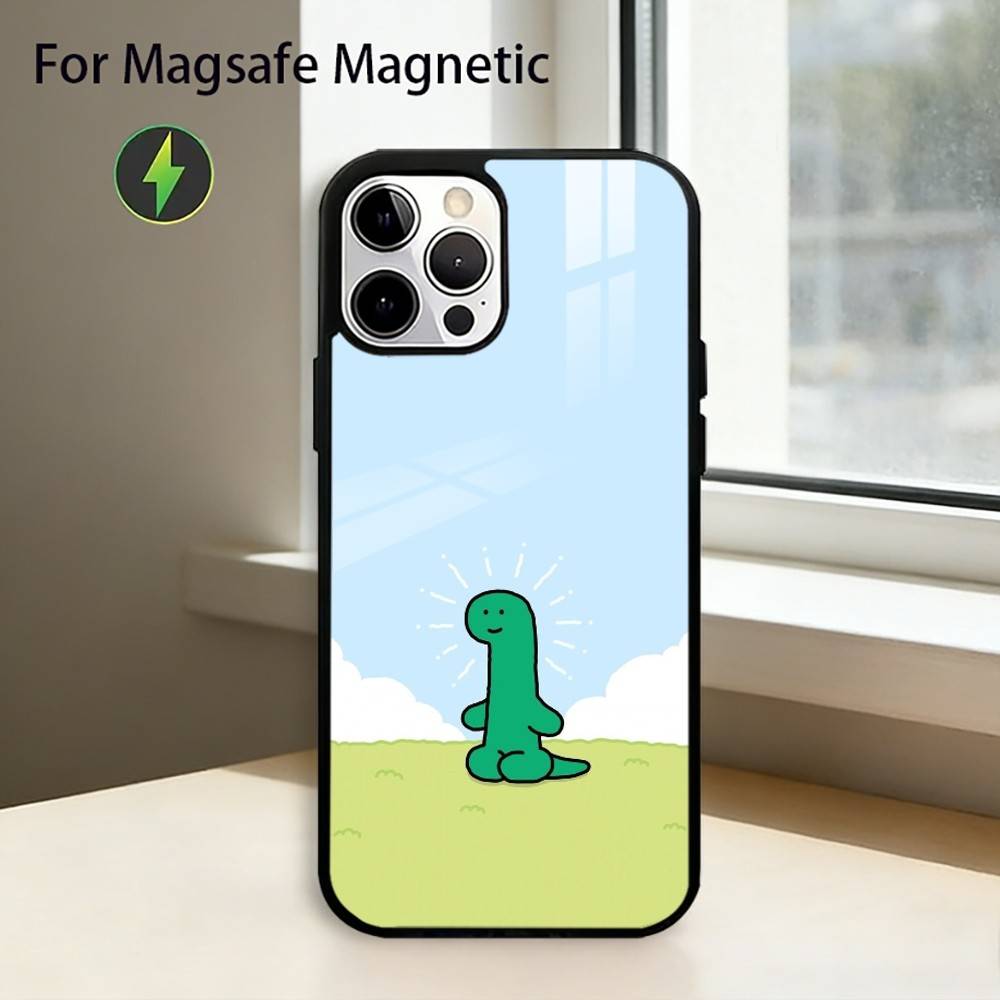 

Cute J-Joguman D-Dinosaurs Phone Case For iPhone17,16,15,14,13,12,11 Plus,Pro Magnetic For Magsafe Wireless Charging iPhone12PROMAX