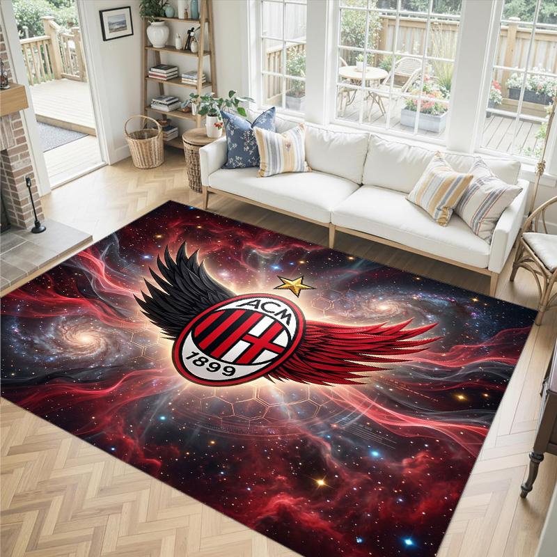 AC Milan Design Crystal Velvet Carpet Cozy Non?Slip Printed Rug For Bedroom Living Room Entrance