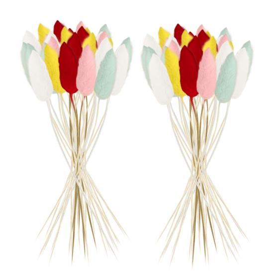 1 Set Dried Flower Bouquet Romantic Easter Celebration Bunny Tail Household Products